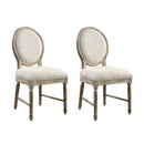 Upholstered Dining Chairs (Set of 2) - Brown