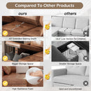 Brown Leather Sleeper Sofa Bed With Storage