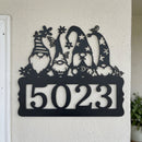 Custom Metal Wall Art - Personalized Gnome Address Sign