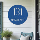 Address Sign, Number and Street