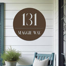 Address Sign, Number and Street