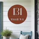Address Sign, Number and Street