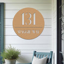 Address Sign, Number and Street