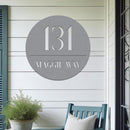 Address Sign, Number and Street