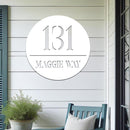Address Sign, Number and Street