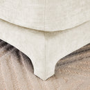 Elegant Four-Seater Sofa with Movable Ottoman and Lumbar Pillow, Beige Chenille Fabric, Solid Wood Frame, Ergonomic Design