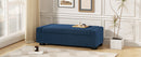 50' Ottoman Bench in Textured Fabric, Rectangular Design with Hinged Lid for Seating, Footrest, and Hidden Storage, Perfect for Living Room, Bedroom, or Entryway