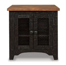 Valebeck - Rectangular End Table - Black / Brown