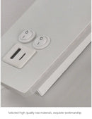 Adjustable black brass wall lamp with usb port for bedroom