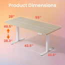 Adjustable Height Electric Standing Desk with Memory Settings