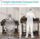 Adjustable Height Rolling Standing Desk with Drawers