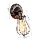 Adjustable industrial wall light in bronze for bedroom and hallway