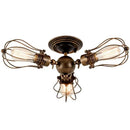 Adjustable industrial wall light in bronze for bedroom and hallway