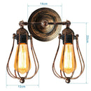 Adjustable industrial wall light in bronze for bedroom and hallway