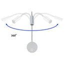 Adjustable led bedside wall sconce bedroom reading lamp