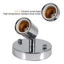 Adjustable metallic e27 ceramic screw wall lamp bedroom spotlight