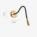Adjustable nordic bronze wall lamp bronze & black bedroom reading light
