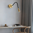 Adjustable nordic bronze wall lamp bronze & black bedroom reading light