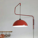 Adjustable nordic pendant wall lamp red dome light for kitchen island