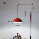Adjustable nordic pendant wall lamp red dome light for kitchen island