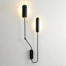 Adjustable retro wall lamp black bedroom reading light