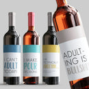 Adulting Wine Label Set