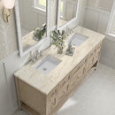 James Martin Breckenridge 72" Double Bathroom Vanity, Whitewashed Oak