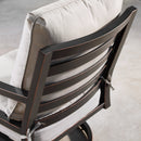 Aluminum 48-in Rectangular Patio Fire Table and Swivel Rocker Set