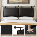 Modern King Size PU Leather Wall Mounted Headboard