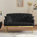 BLACK 2 SEATER SOFA
