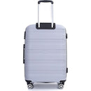 Hardshell Suitcase Spinner Wheels PP Luggage Sets Lightweight Durable Suitcase with TSA Lock,3-Piece Set (20/24/28), Silver