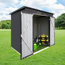 Metal garden sheds 6ftx4ft outdoor storage sheds black without inner foundation(OLD SKU:W135027883)