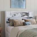Newport Full Size Bookcase Headboard With Charger White