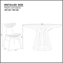 (1 Table+4 Chairs)Modern Dining Table Set of 5 pcs,Wooden Dining Table and Upholstered Chairs for Living Room,Round Kitchen Set with Sturdy Legs for Restaurant,Black