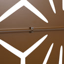 Freestanding Decorative Metal Privacy Screen for Deck Balcony Patio, Brown, Steel, 76' H x 48' W