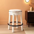 Valebeck 24Inch Counter Height Swivel Stool White Black