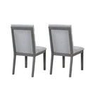 Oak Gray Finish & Tufted Upholstery Modern Dining Chairs Set of 2 – Sleek Comfort with Rubber Wood Frame