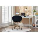 Mesh Fabric Home Office 360Swivel Chair Adjustable Height With Gold Metal Base,Black
