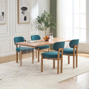 Wooden Dining Chairs Set of 2, Modern Fabric Upholstered Dining Room Chair Kitchen Chairs, Farmhouse Dinner Chair for Kitchen Dining Room