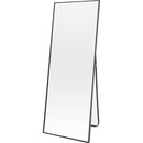 Tempered mirror 71" x 32" Tall Full Length Mirror with Stand, Black Wall Mounting Full Body Mirror, Metal Frame Full-Length Mirror for Living Room, Bedroom