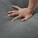 Modern L-Shaped Sectional Sofa with Storage, Movable Ottoman, and Throw Pillows, Grey Chenille, 83'