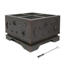 26 Inch Outdoor Fire Pit with Large Burning Space, BBQ Grill, & Included Poker
