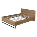 ENGINEERED WOOD  BED FRAME QUEEN SIZE,NATURAL & BLACK COLOR