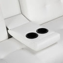 Convertible Sofa Bed With Cup Holders And Adjustable Back