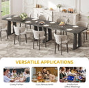 Rectangular Dining Table 70 Inch Rustic Grey For Six To Eight