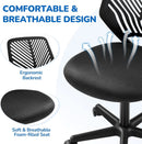 Low Back Armless Desk Chair With Lumbar Support Black