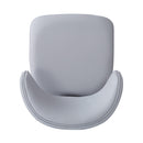Modern PU Leather Upholstered Dining Chairs, Gray, Metal Legs, Set of 2