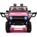 24V Two-Seater Kids Ride On Truck Car W/Parents Control,200wx2,Seat width 20.28in,Four-wheel Suspension,LED Lights,Music,MP3,Bluetooth,Two independent seat belts,Suitable for off-road For Kids Aged 3+