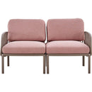 Patio indoor/ outdoor garden twin sofa armchairs plastic with soft cushion Weather waterproof chair Sectional Furniture for Balcony Garden Pool Lawn Backyard morden design sitting room loveseat sofa