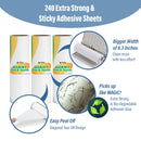 Aegis Giant Pet & Home Lint Roller Pet Hair Roller with Extendable Long Handle